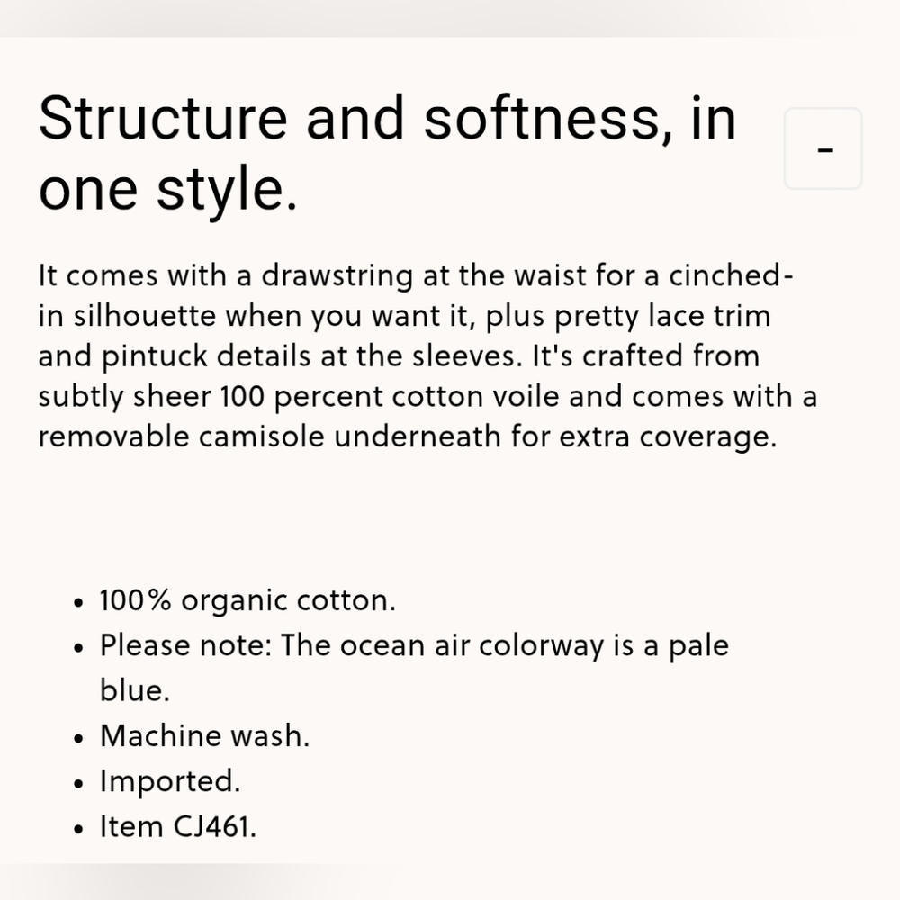 J. Crew Lace-trim cinched-waist top in cotton voile - Picture 5 of 6